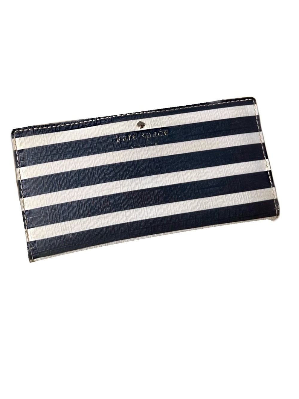 Kate Spade ♠️ Navy and White Striped Continental  Wallet